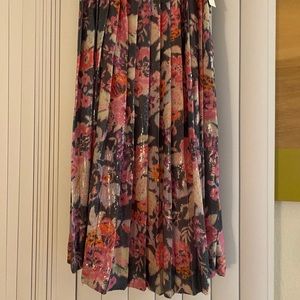 BRAND new! Sequin pleated ankle length skirt.